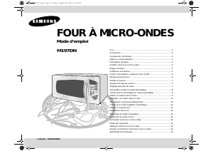 Mode d’emploi Samsung M197DN Micro-onde