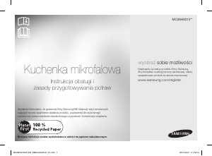 Vadovas Samsung MC28H5015AK Mikrobangų krosnelė