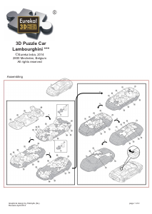 كتيب أحجية ثلاثية الأبعاد 3D Lamborghini Eureka