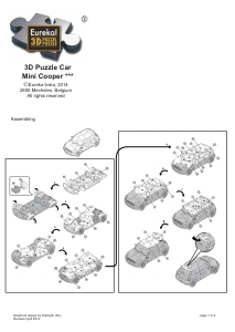 كتيب أحجية ثلاثية الأبعاد 3D Mini Cooper Eureka