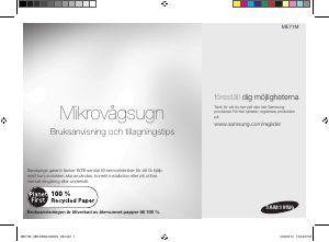 Bruksanvisning Samsung ME71M Mikrobølgeovn