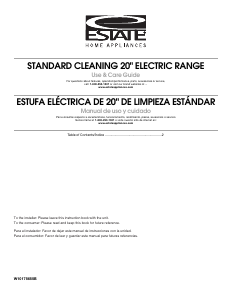 Manual Estate TEP222VAB Range