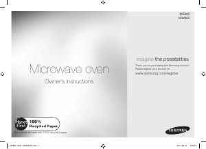 Manual Samsung ME86V-WW Microwave