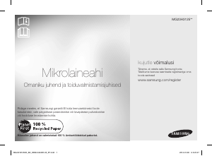 Rokasgrāmata Samsung MG23H3125NK Mikroviļņu krāsns