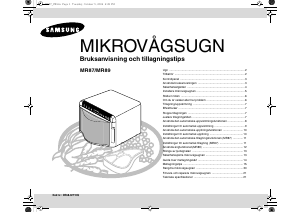 Bruksanvisning Samsung MR87 Mikrovågsugn