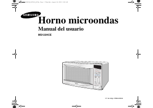 Manual de uso Samsung MS123HCE Microondas