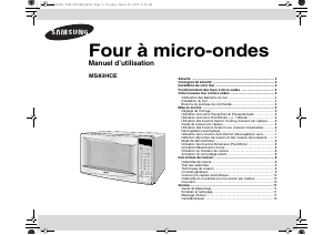 Mode d’emploi Samsung MS83HCE Micro-onde