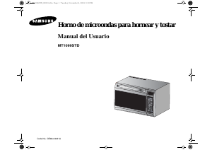 Manual de uso Samsung MT1099STD Microondas
