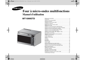 Mode d’emploi Samsung MT1099STD Micro-onde