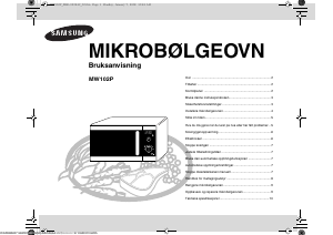 Bruksanvisning Samsung MW102P-S Mikrobølgeovn