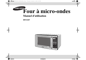 Mode d’emploi Samsung MW123ST Micro-onde