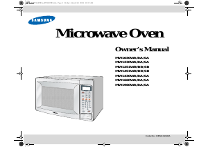 Manual Samsung MW1660WA Microwave