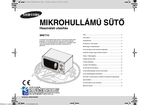 Használati útmutató Samsung MW71C Mikrohullámú sütő