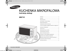 Instrukcja Samsung MW71E Kuchenka mikrofalowa