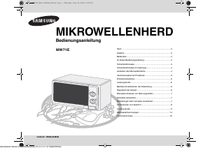 Bedienungsanleitung Samsung MW71E Mikrowelle