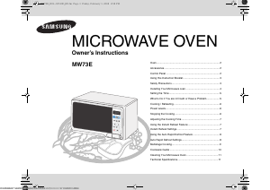 Manual Samsung MW73E-WB Microwave
