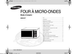 Mode d’emploi Samsung MW81P Micro-onde