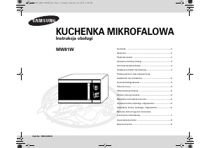 Instrukcja Samsung MW81W Kuchenka mikrofalowa