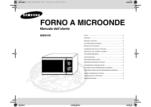 Manuale Samsung MW81W Microonde