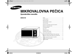 Priročnik Samsung MW81W Mikrovalovna pečica