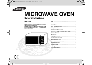 Manual Samsung MW81W-S/XEH Microwave