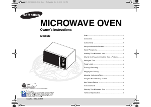 Manual Samsung MW82N-BP Microwave