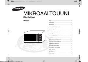 Käyttöohje Samsung MW82P-B Mikroaaltouuni