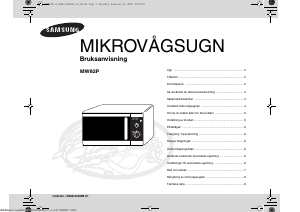 Bruksanvisning Samsung MW82P-B Mikrovågsugn