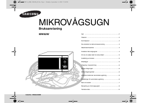 Bruksanvisning Samsung MW82W Mikrovågsugn