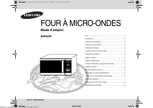 Mode d’emploi Samsung MW82W Micro-onde