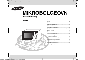 Bruksanvisning Samsung MW82Y Mikrobølgeovn
