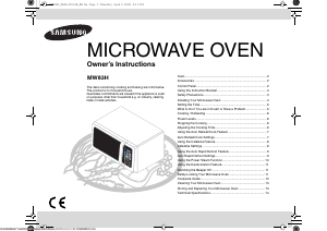 Manual Samsung MW83H Microwave