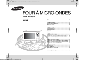 Mode d’emploi Samsung MW83Z-Y Micro-onde
