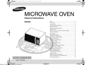 Manual Samsung MW86N-S Microwave