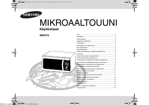 Käyttöohje Samsung MW872 Mikroaaltouuni