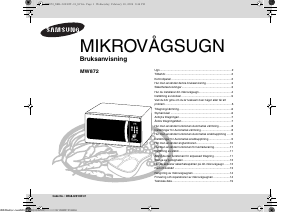 Bruksanvisning Samsung MW872 Mikrovågsugn