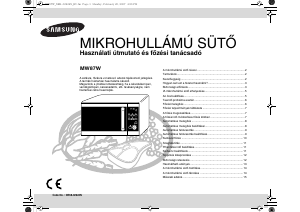 Használati útmutató Samsung MW87W Mikrohullámú sütő