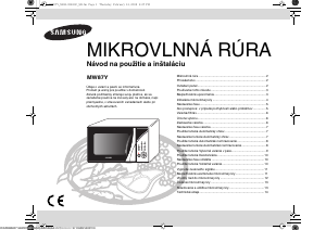 Návod Samsung MW87Y-S Mikrovlnná rúra