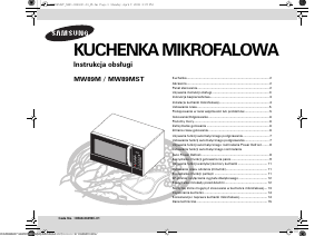 Instrukcja Samsung MW89M-B Kuchenka mikrofalowa