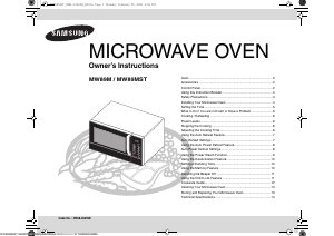 Manual Samsung MW89M-B Microwave