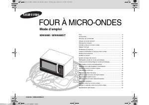 Mode d’emploi Samsung MW89M-B Micro-onde