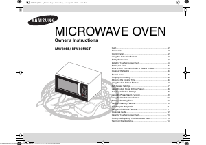 Manual Samsung MW89MST Microwave