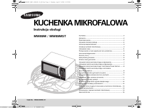 Instrukcja Samsung MW89MST Kuchenka mikrofalowa