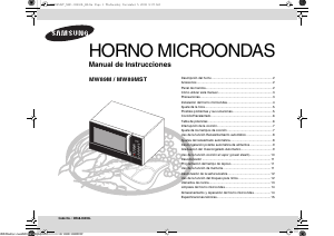 Manual de uso Samsung MW89MST Microondas