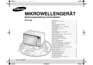 Bedienungsanleitung Samsung PG113U Mikrowelle