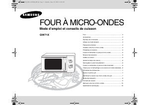 Mode d’emploi Samsung QW71X Micro-onde