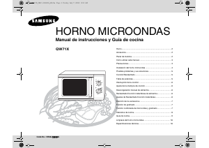Manual de uso Samsung QW71X Microondas