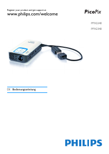 Bedienungsanleitung Philips PPX2340 PicoPix Projektor
