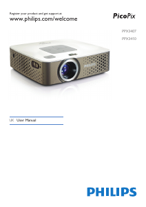 Manual Philips PPX3407 PicoPix Projector