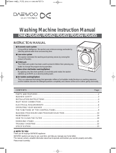 Manual Daewoo DWD-FD1452 Washing Machine